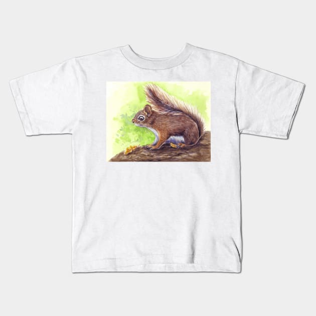 Squirrel Kids T-Shirt by katerinamk